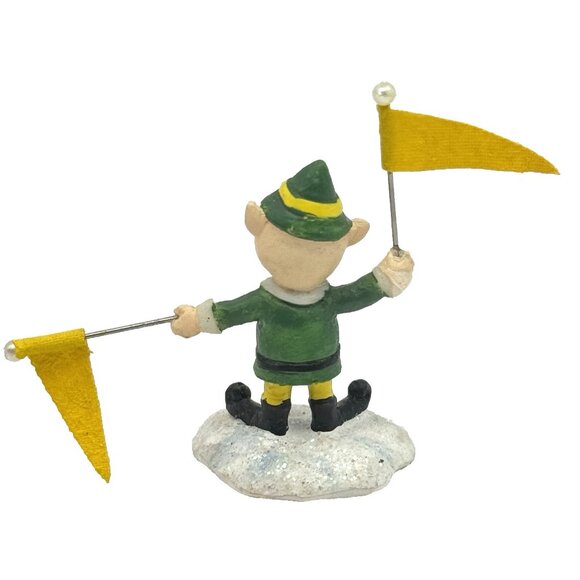 Hawthorne Village Elf With Flags Figure Rudolph's Christmas Town Replacement - Picture 2 of 3